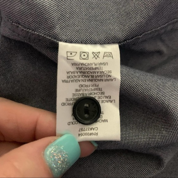 RVCA Blue Ombre Long Sleeve Chambray Button Down Shirt‎ - Picture 7 of 9